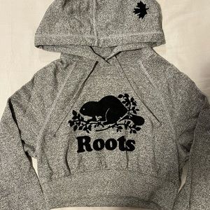 Cropped roots salt & pepper hoodie